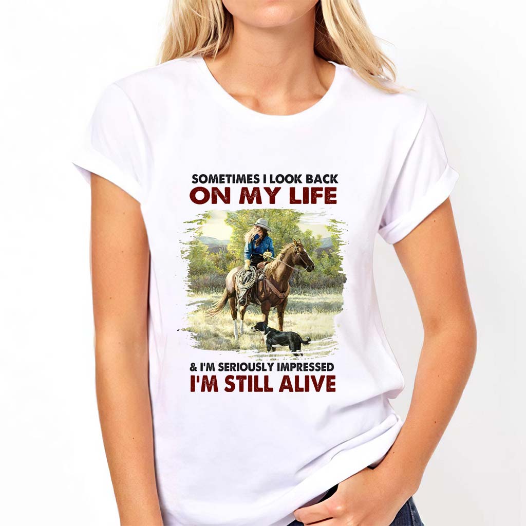 Sometimes I Look Back - Horse T-shirt and Hoodie