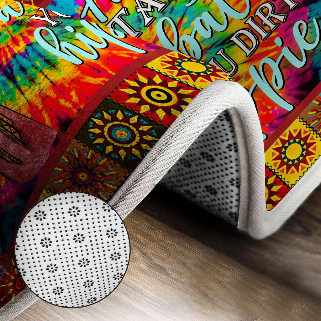 Take A Bath You Dirty Hippie - Personalized Bath Mat