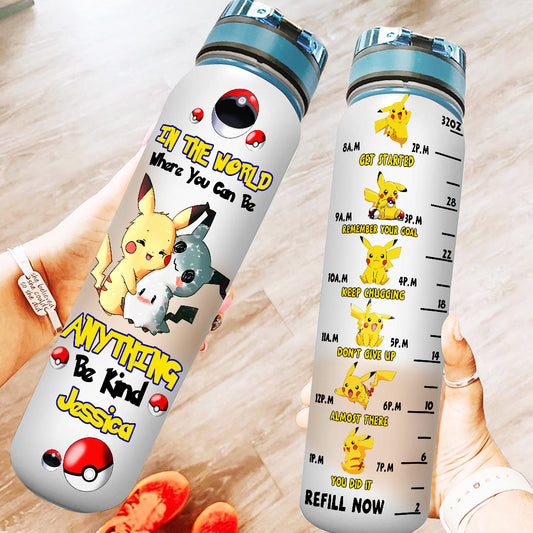 Be Kind - Personalized Monster Trainer Water Tracker Bottle