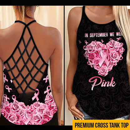 Faith Hope Love - Breast Cancer Awareness Cross Tank Top