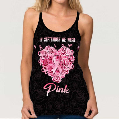 Faith Hope Love - Breast Cancer Awareness Cross Tank Top