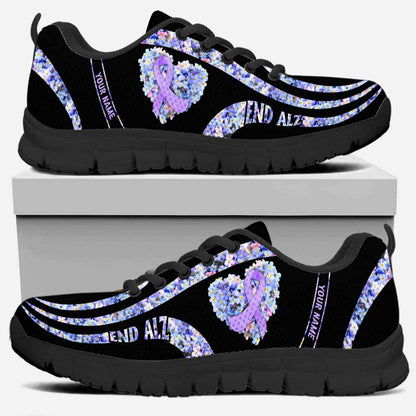 End Alz - Alzheimer Awareness Personalized Sneakers