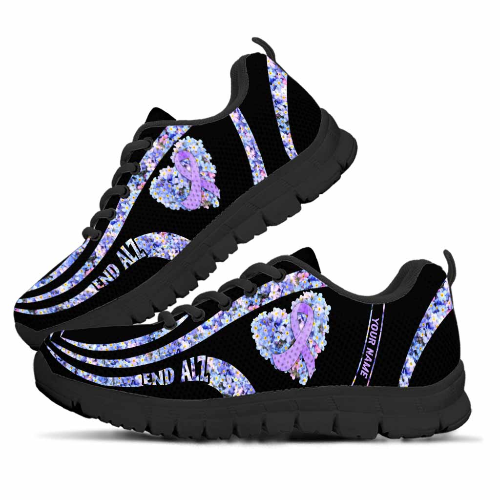 End Alz - Alzheimer Awareness Personalized Sneakers