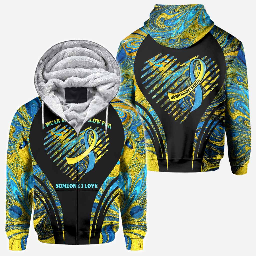 I Wear Blue And Yellow - Down Syndrome Awareness Personalized All Over T-shirt and Hoodie