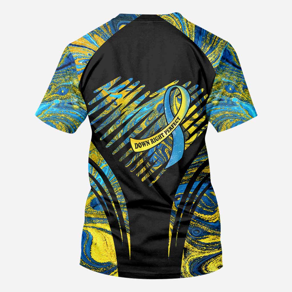 I Wear Blue And Yellow - Down Syndrome Awareness Personalized All Over T-shirt and Hoodie