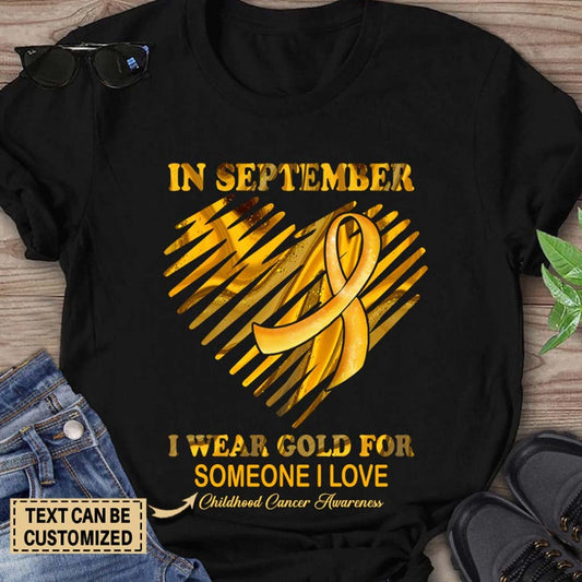 In September I Wear Gold - Childhood Cancer Awareness Personalized T-shirt And Hoodie