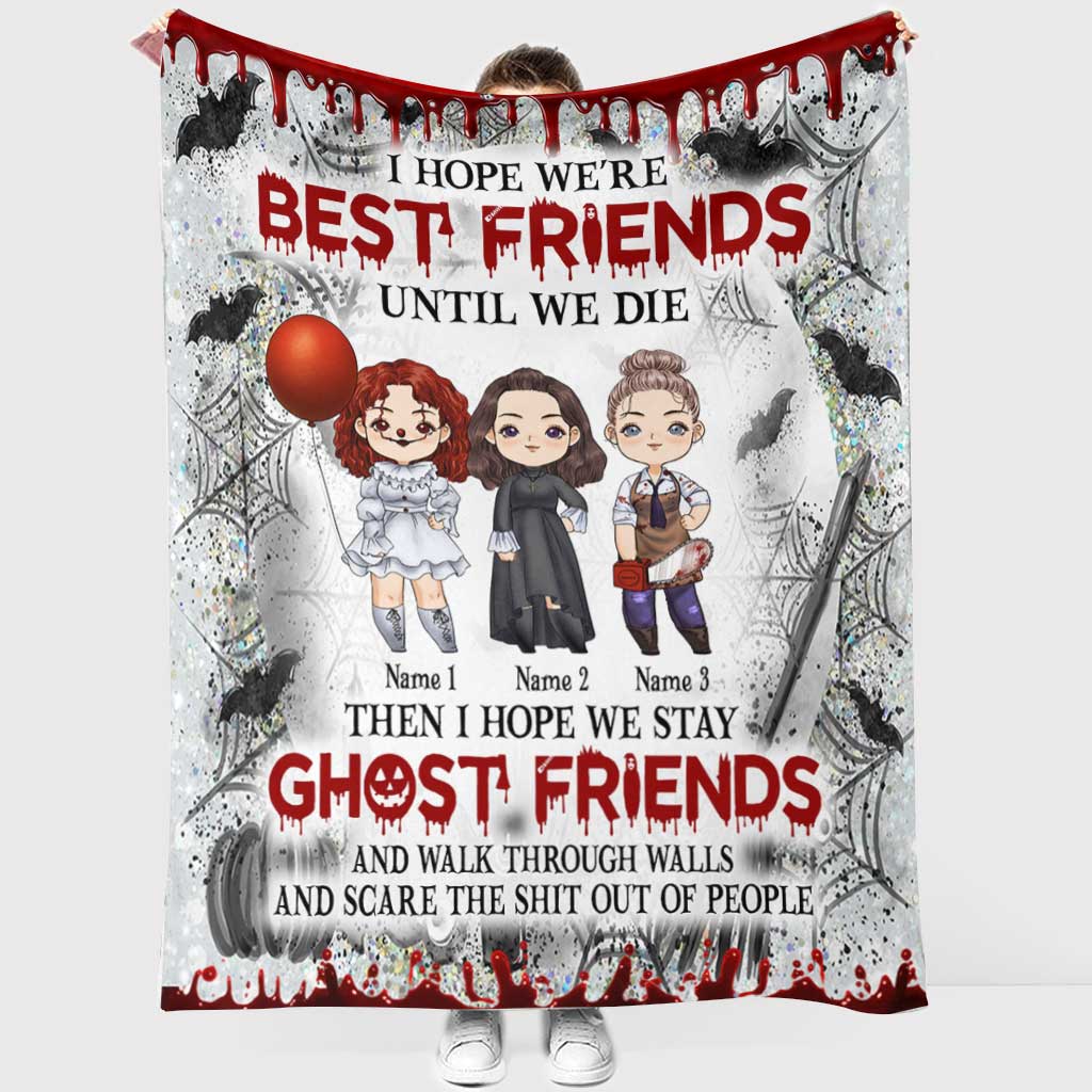 Ghost Sisters - Personalized Halloween Bestie Blanket