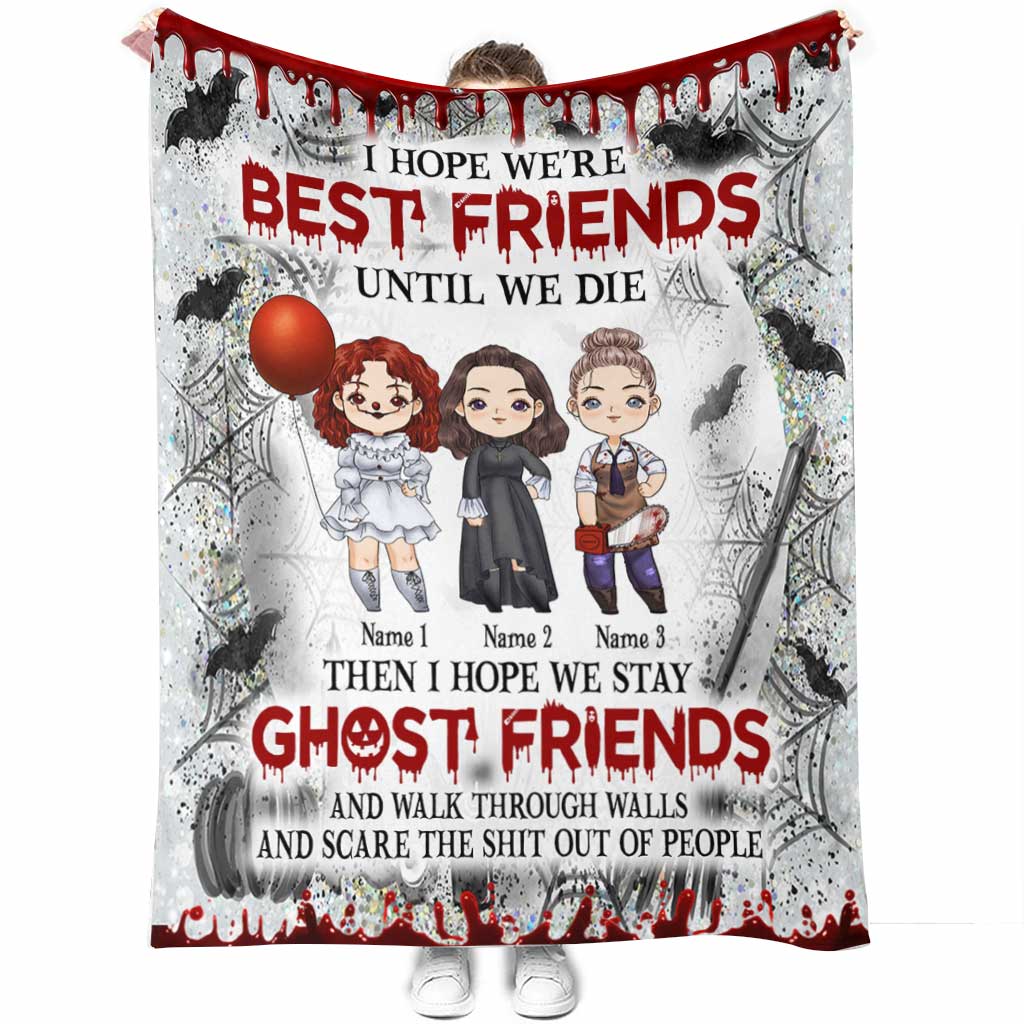 Ghost Sisters - Personalized Halloween Bestie Blanket