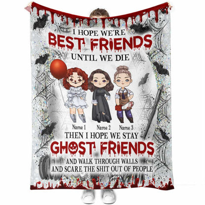 Ghost Sisters - Personalized Halloween Bestie Blanket