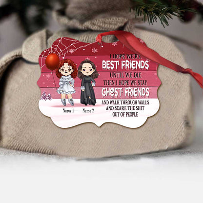 Ghost Sisters - Personalized Christmas Bestie Ornament (Printed On Both Sides)