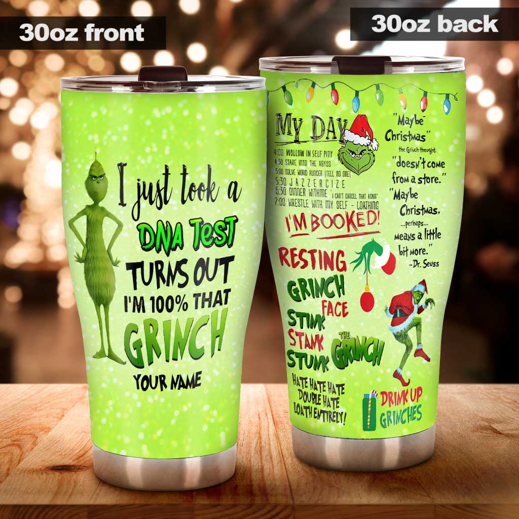 I Just Took A DNA Test - Personalized Christmas Stole Tumbler