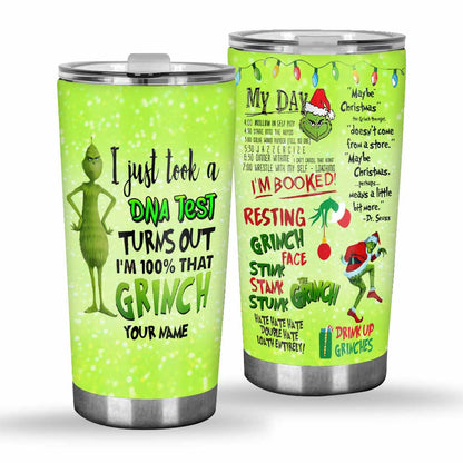 I Just Took A DNA Test - Personalized Christmas Stole Tumbler