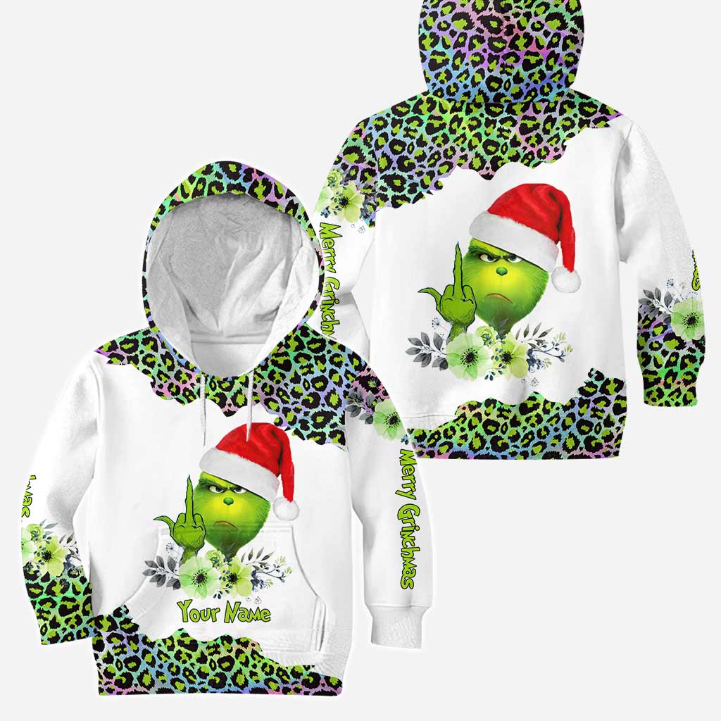 Merry Xmas Hologram - Personalized Stole Christmas Hoodie and Leggings