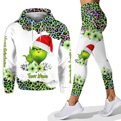 Merry Xmas Hologram - Personalized Stole Christmas Hoodie and Leggings