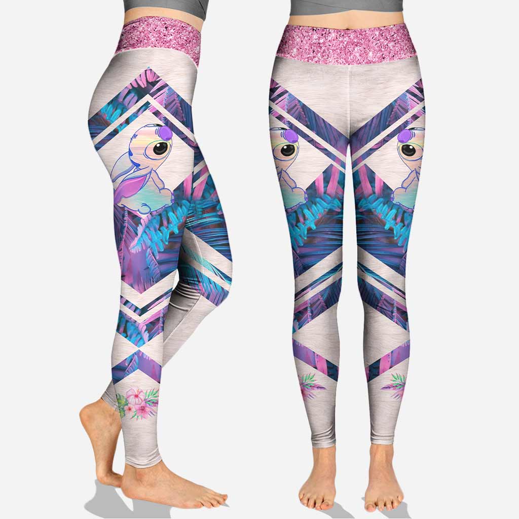 Ohana Means Family Hologram - Personalized Ohana Cross Tank Top and Leggings