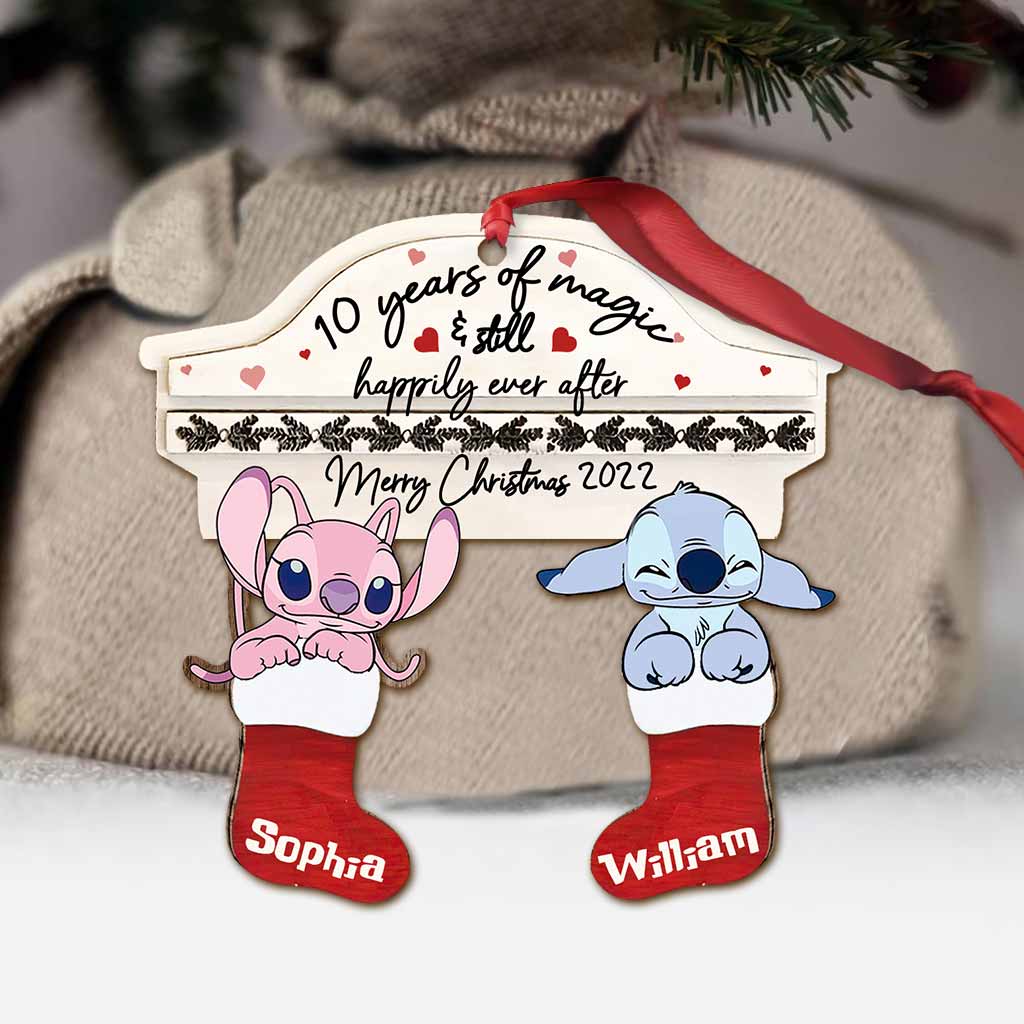 Annoying Each Other For Years And Still Happily Ever After - Personalized Christmas Ohana Ornament (Printed On Both Sides)