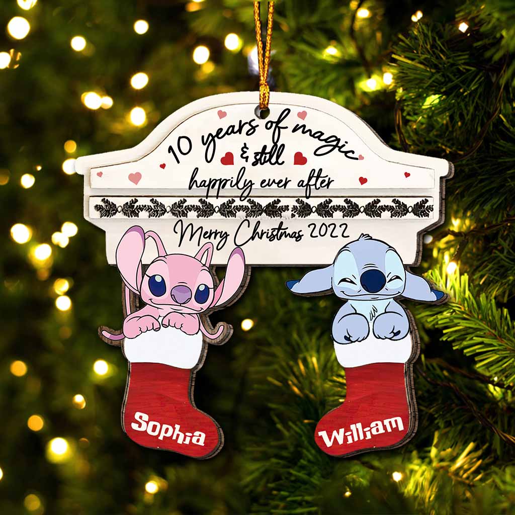 Annoying Each Other For Years And Still Happily Ever After - Personalized Christmas Ohana Ornament (Printed On Both Sides)