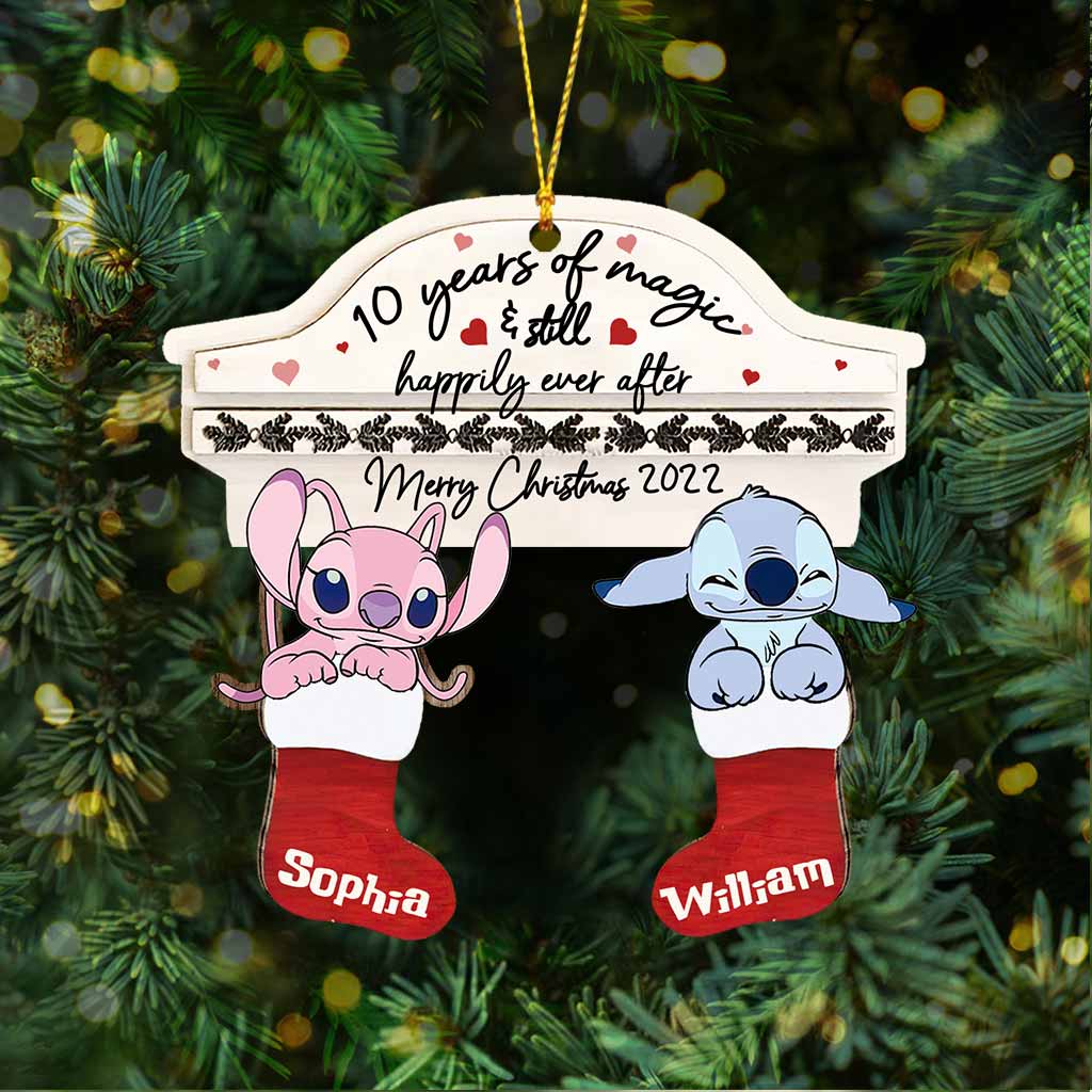 Annoying Each Other For Years And Still Happily Ever After - Personalized Christmas Ohana Ornament (Printed On Both Sides)