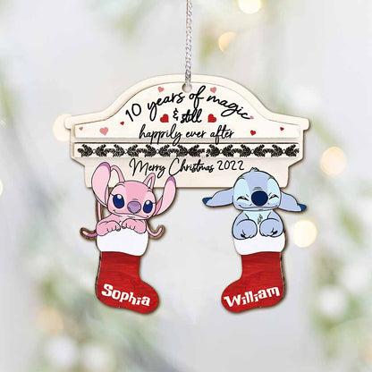 Annoying Each Other For Years And Still Happily Ever After - Personalized Christmas Ohana Ornament (Printed On Both Sides)