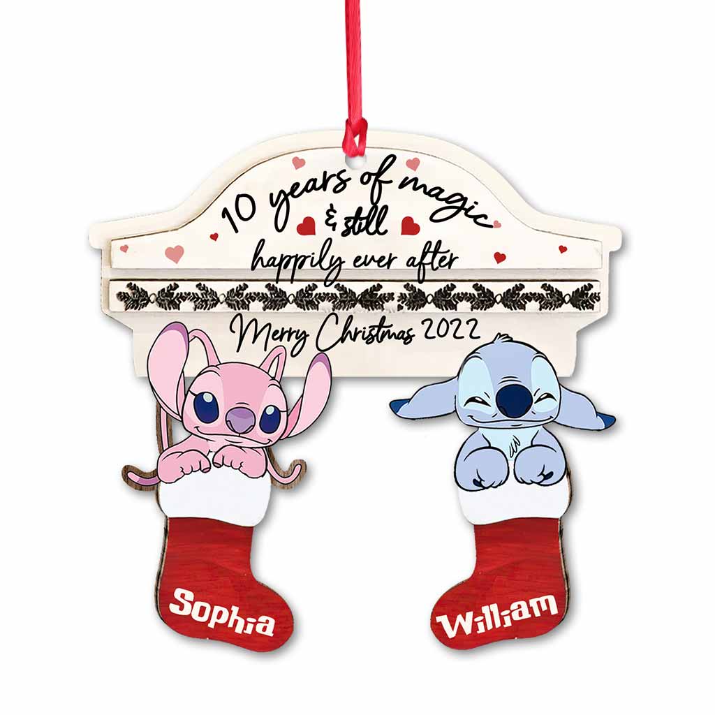 Annoying Each Other For Years And Still Happily Ever After - Personalized Christmas Ohana Ornament (Printed On Both Sides)