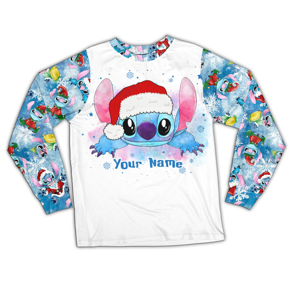 Ohana Snowy - Personalized Christmas Ohana Pajamas Set