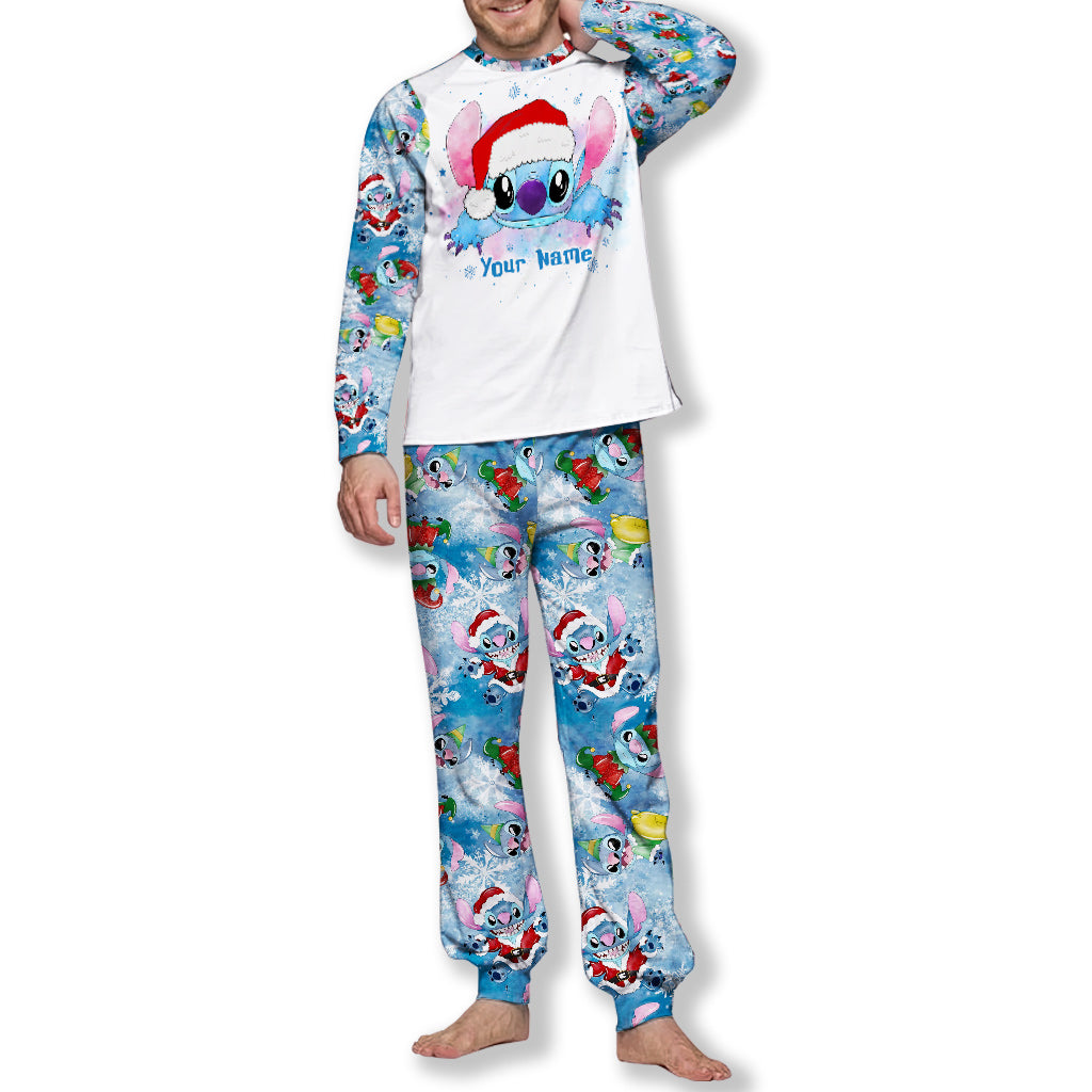 Ohana Snowy - Personalized Christmas Ohana Pajamas Set