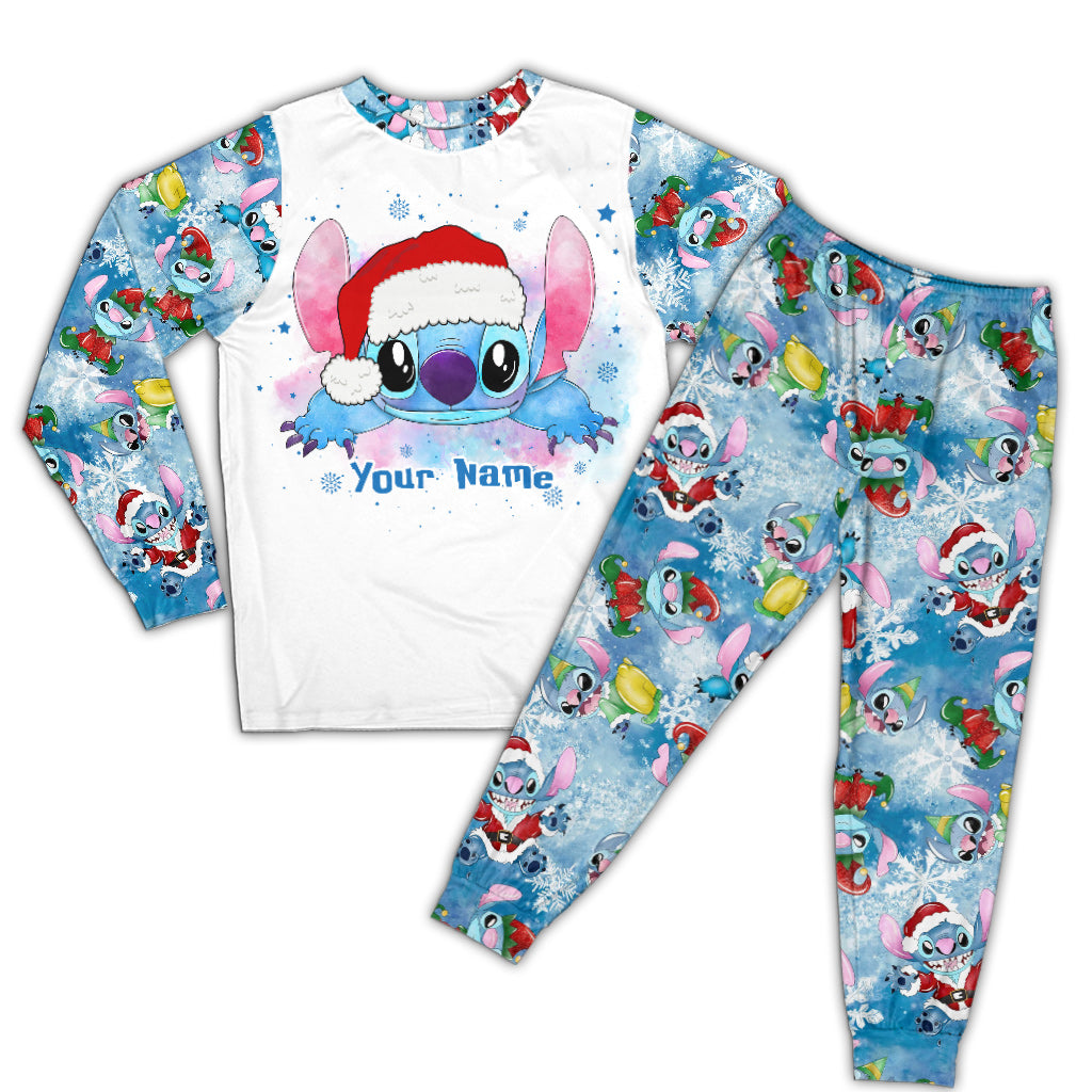 Ohana Snowy - Personalized Christmas Ohana Pajamas Set