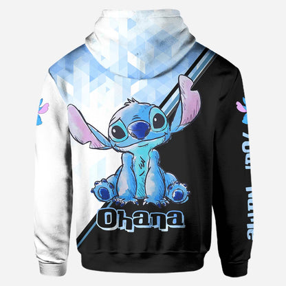 Blue Ohana - Personalized Ohana Hoodie and Leggings