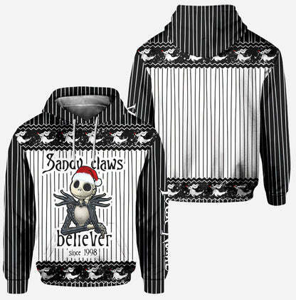 Sandy Claws Believer - Personalized Christmas Nightmare Hoodie and Leggings