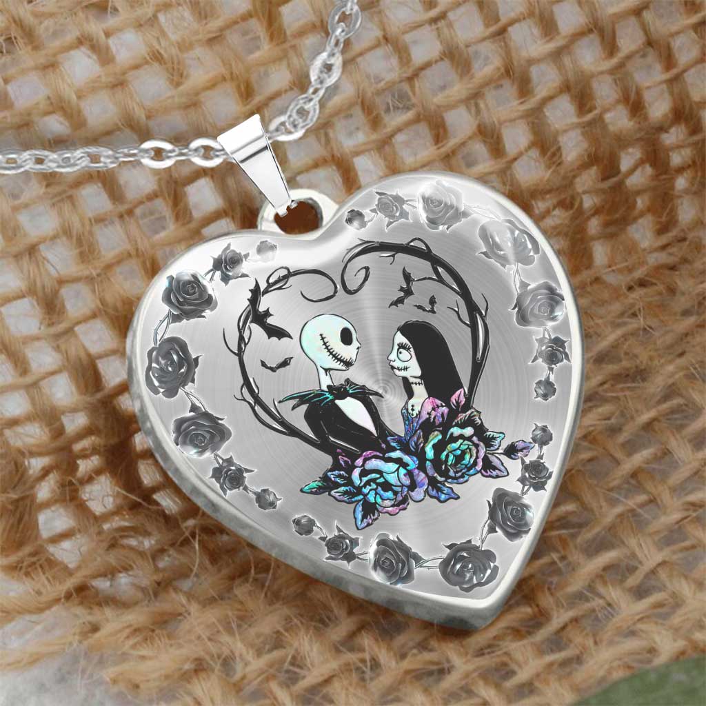 To My Wife - Personalized Couple Nightmare Heart Pendant Necklace