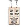 Best Mom And Daughter Ever - Personalized Mother&#39;s Day Keychain (Printed On Both Sides)