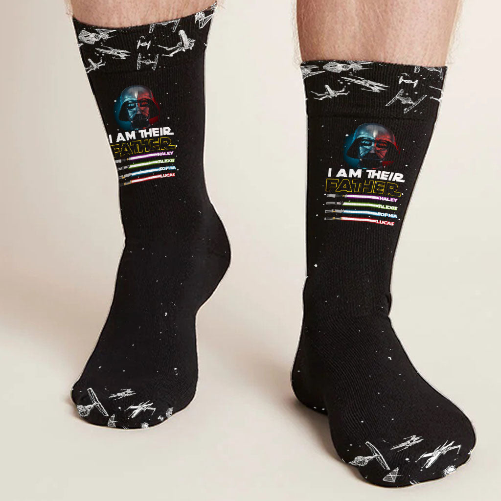 I'm Their Father - Personalized Father's Day The Force Socks