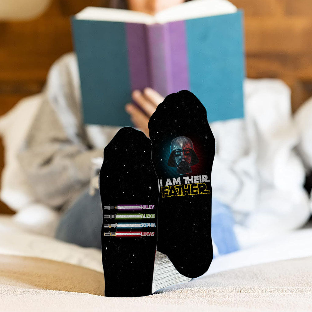 I'm Their Father - Personalized Father's Day The Force Socks