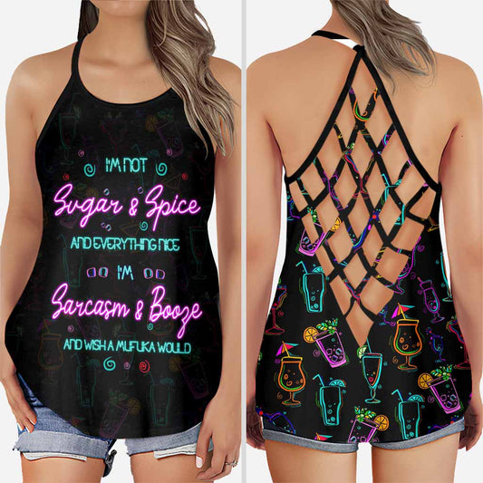 I'm Not Sugar And Spice - Cocktail Cross Tank Top