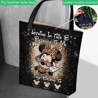 Nothing In This Bag Belongs To Me - Personalized Mother's Day Tote Bag