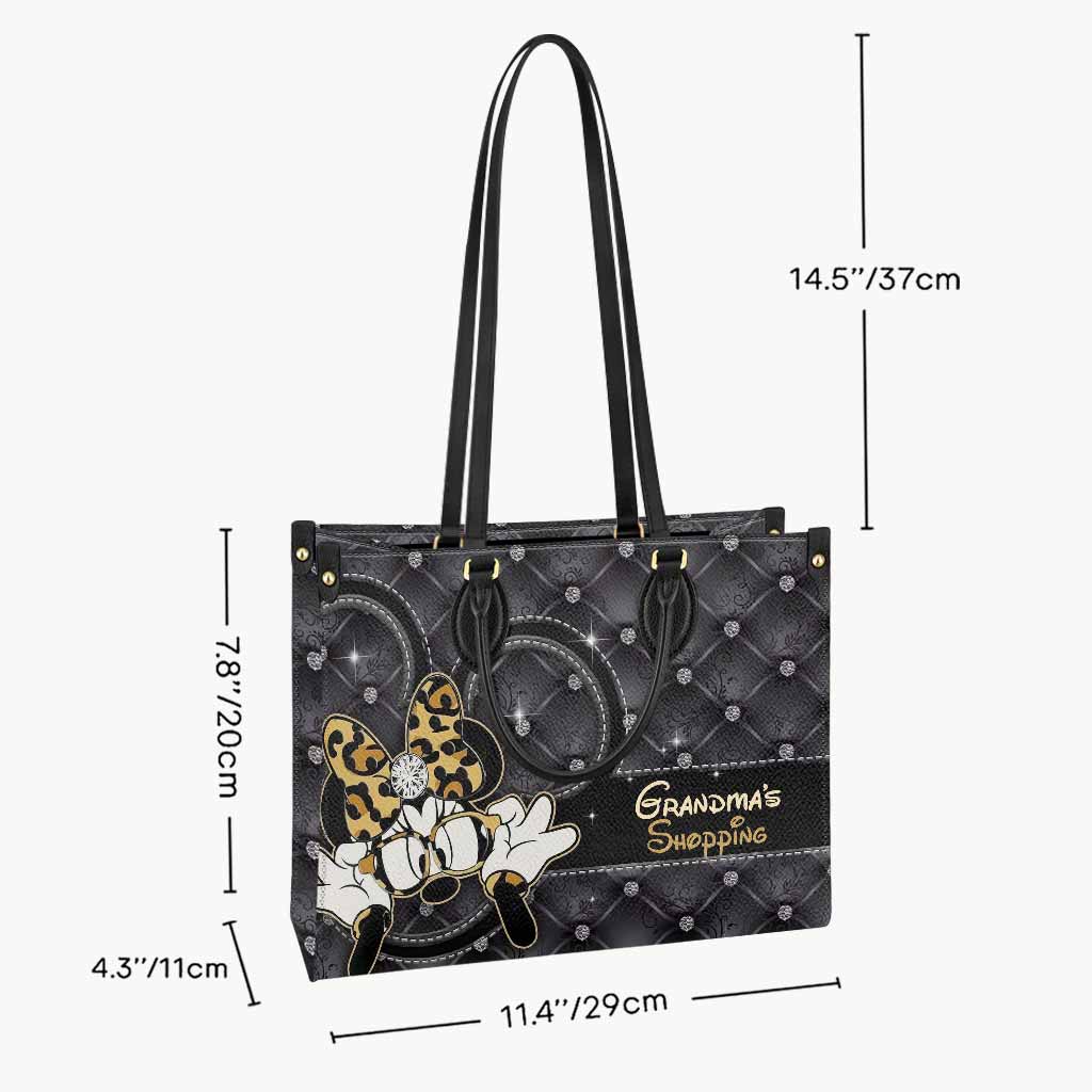 Grandma's Shopping - Personalized Leather Handbag
