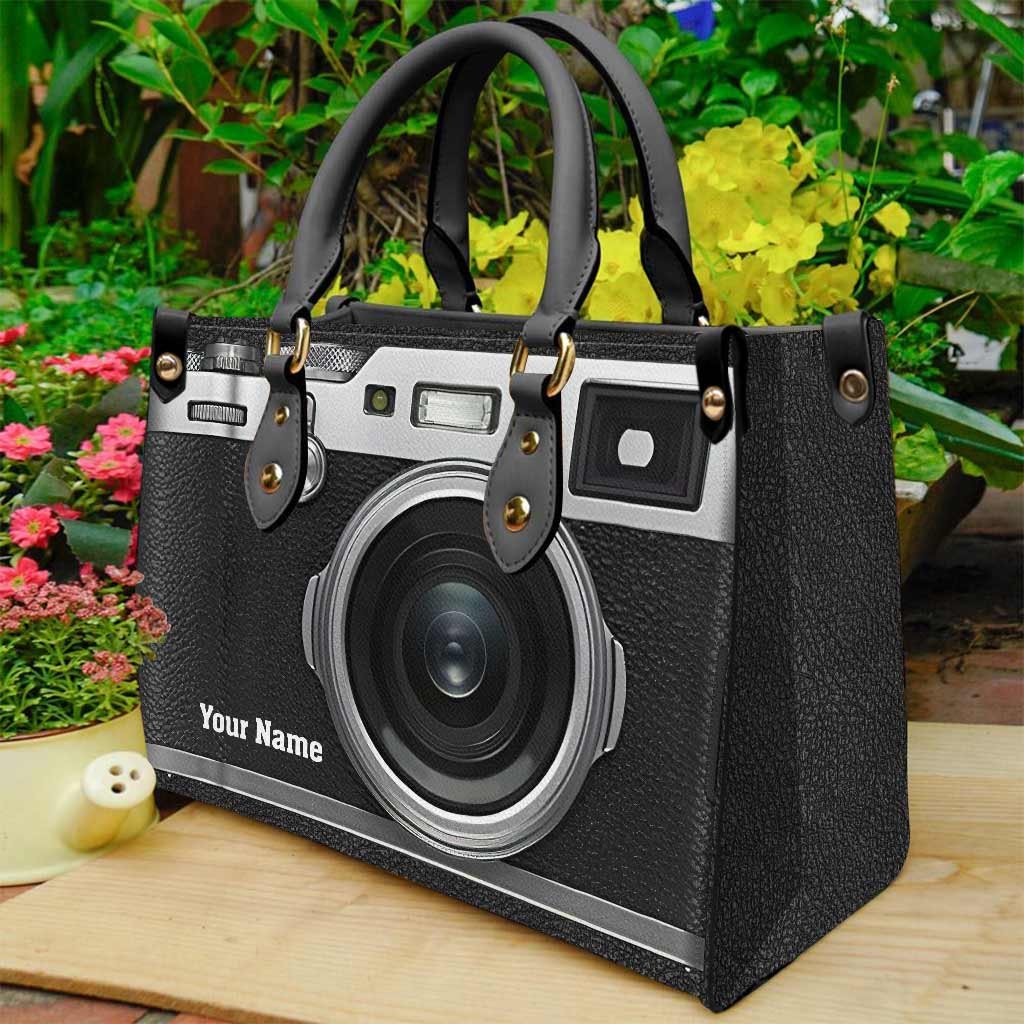 Photography Retro Style Camera - Personalized Photography Leather Handbag