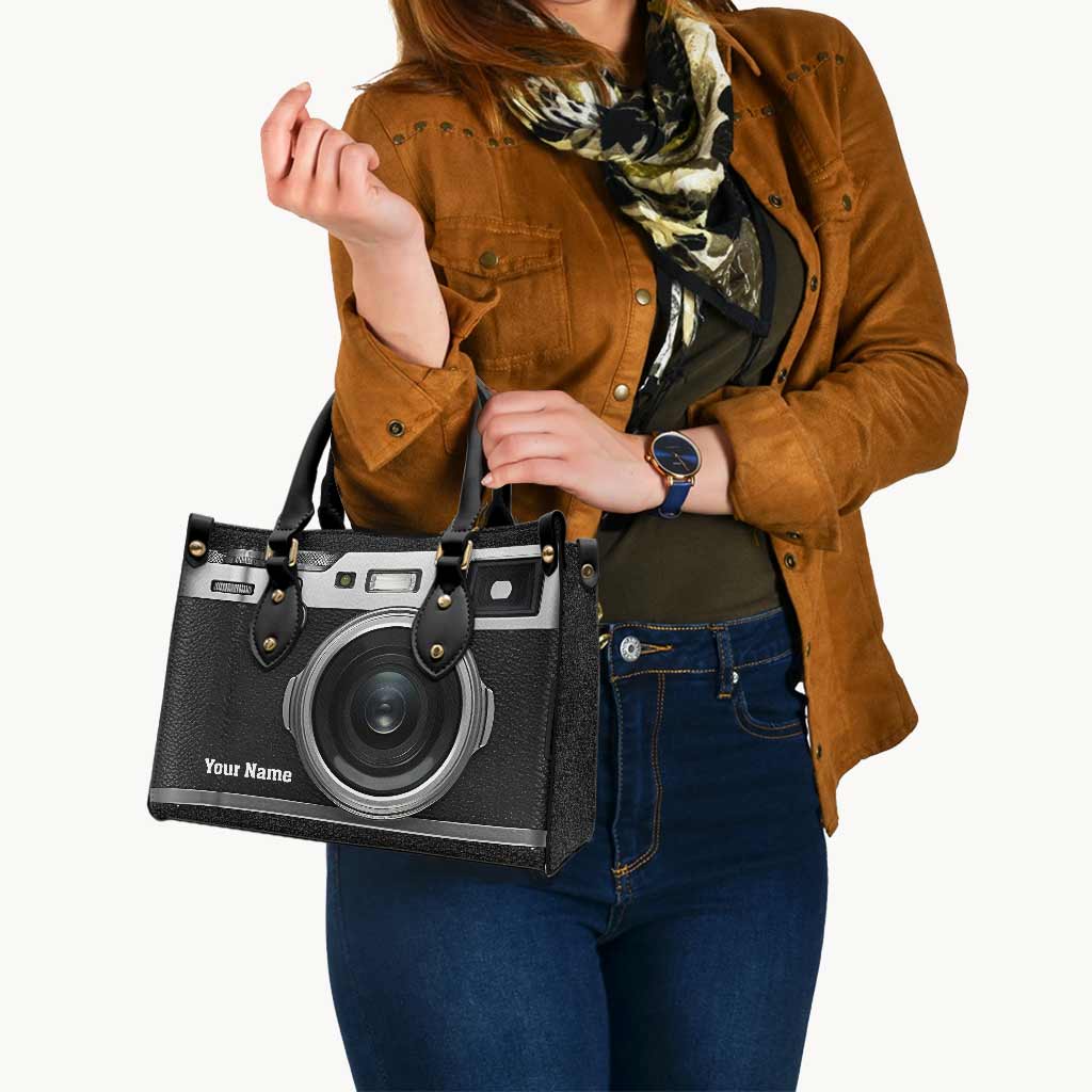 Photography Retro Style Camera - Personalized Photography Leather Handbag