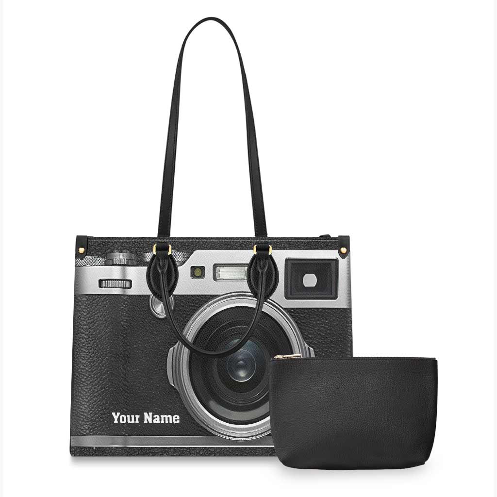 Photography Retro Style Camera - Personalized Photography Leather Handbag