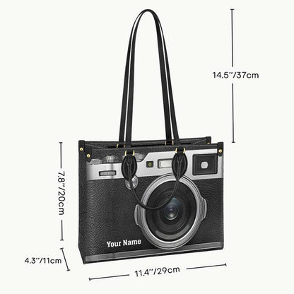 Photography Retro Style Camera - Personalized Photography Leather Handbag