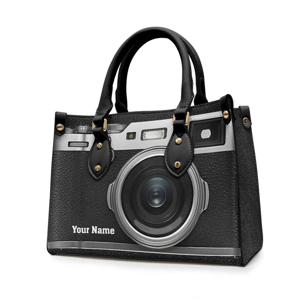 Photography Retro Style Camera - Personalized Photography Leather Handbag