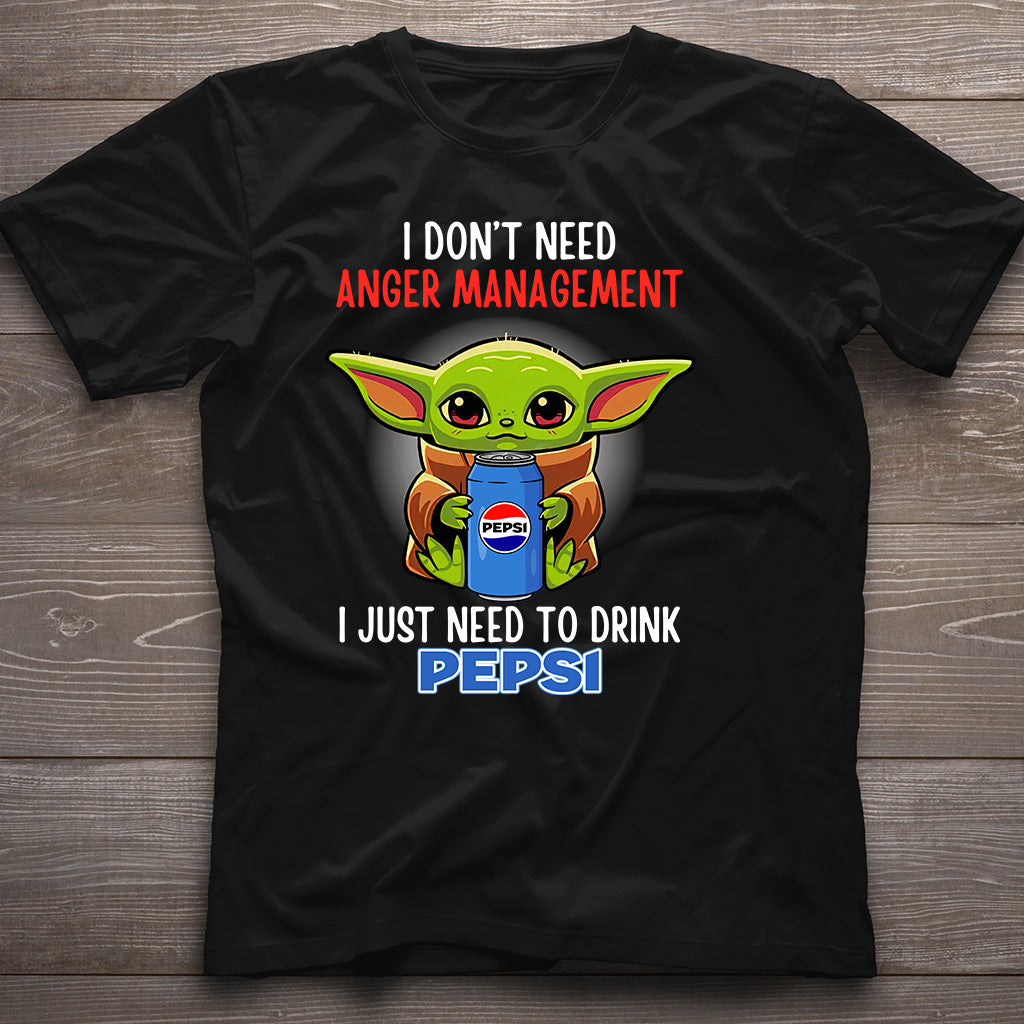 I Don't Need Anger Management Blue Soft Drink T-shirt and Hoodie