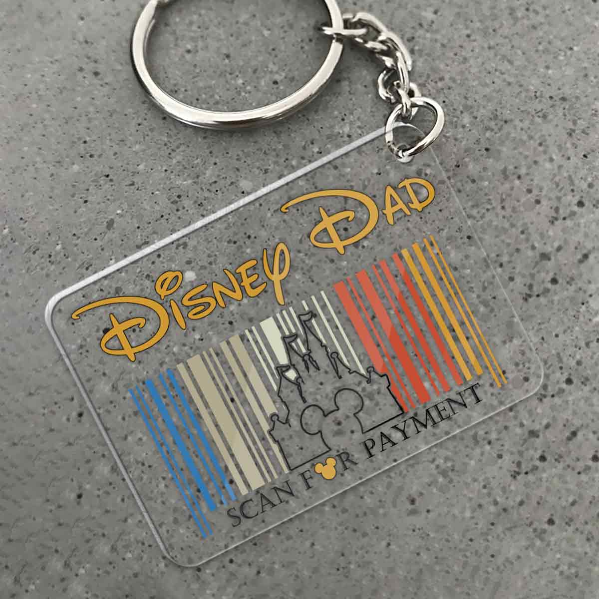 Scan For Payment - Personalized Father Transparent Keychain