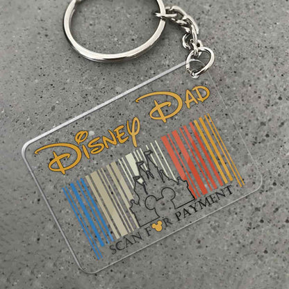 Scan For Payment - Personalized Father Transparent Keychain