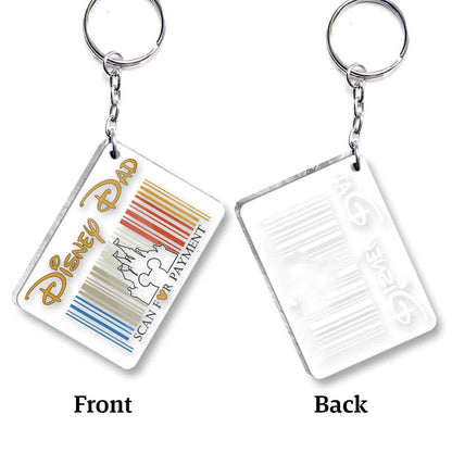 Scan For Payment - Personalized Father Transparent Keychain