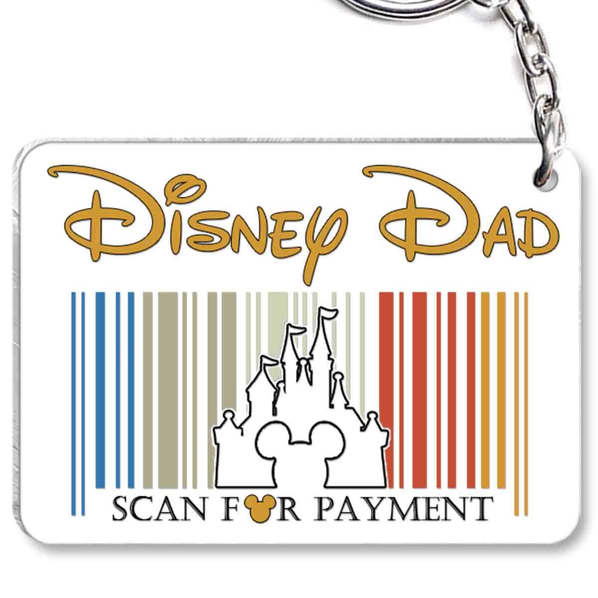 Scan For Payment - Personalized Father Transparent Keychain