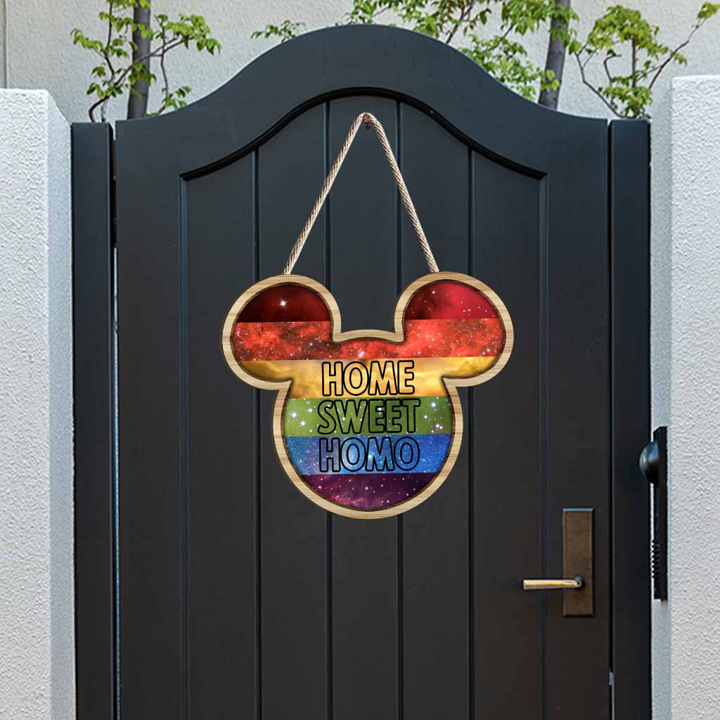 Home Sweet Homo - LGBT Support Wood Sign