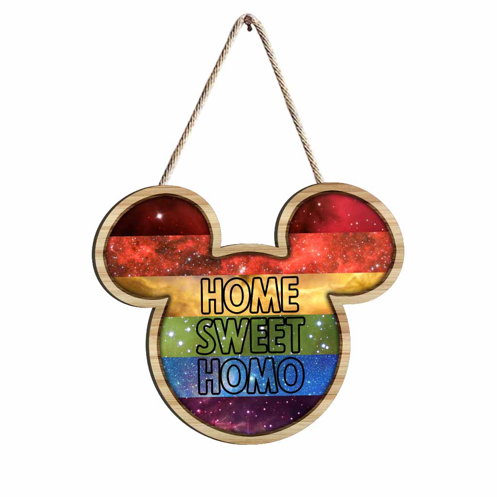 Home Sweet Homo - LGBT Support Wood Sign