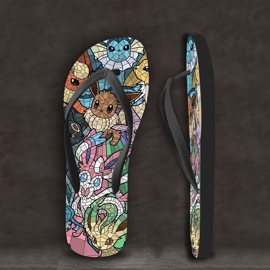 Stained Glass Monster Trainer Flip Flops