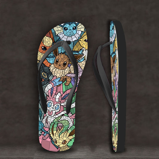 Stained Glass Monster Trainer Flip Flops